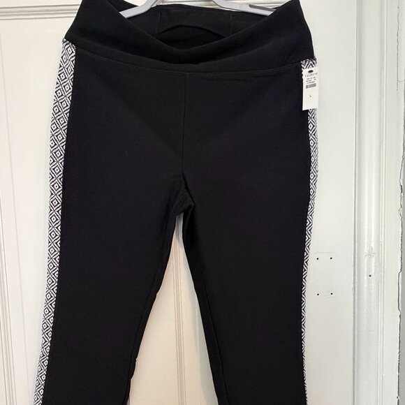 Talbots Fleeceback Leggings - Diamond Geo Jacquard - Picture 1 of 5